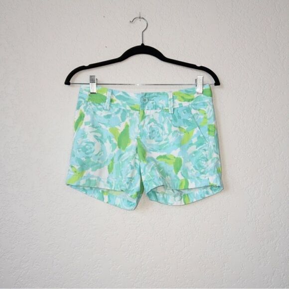 Lilly Pulitzer Blue First Impressions Print Callahan Shorts Size‎ 000 (XXS) - Picture 2 of 9